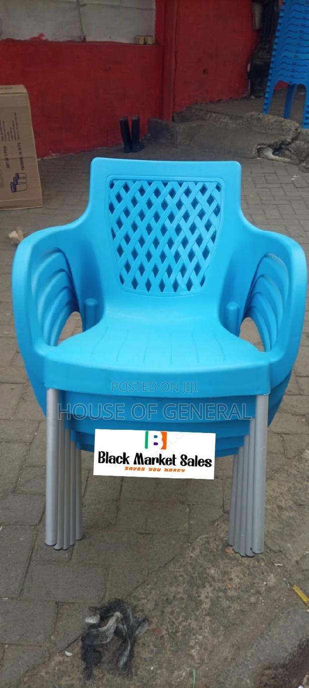 Strong Plastic Chair With Metal Legs - main view