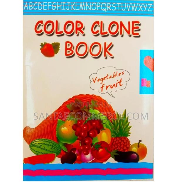 Color Clone Vegetables and Fruits Kids Coloring Book