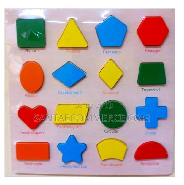Shapes and Names Learning Wooden Board - main view