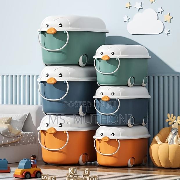 48l Wheeled Trolley Bucket Ideal for Storage of Toys
