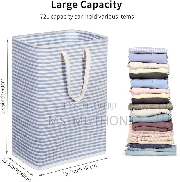 *72L Framed Foldable Strong Canvas5 Laundry Basket - thumbnail 2