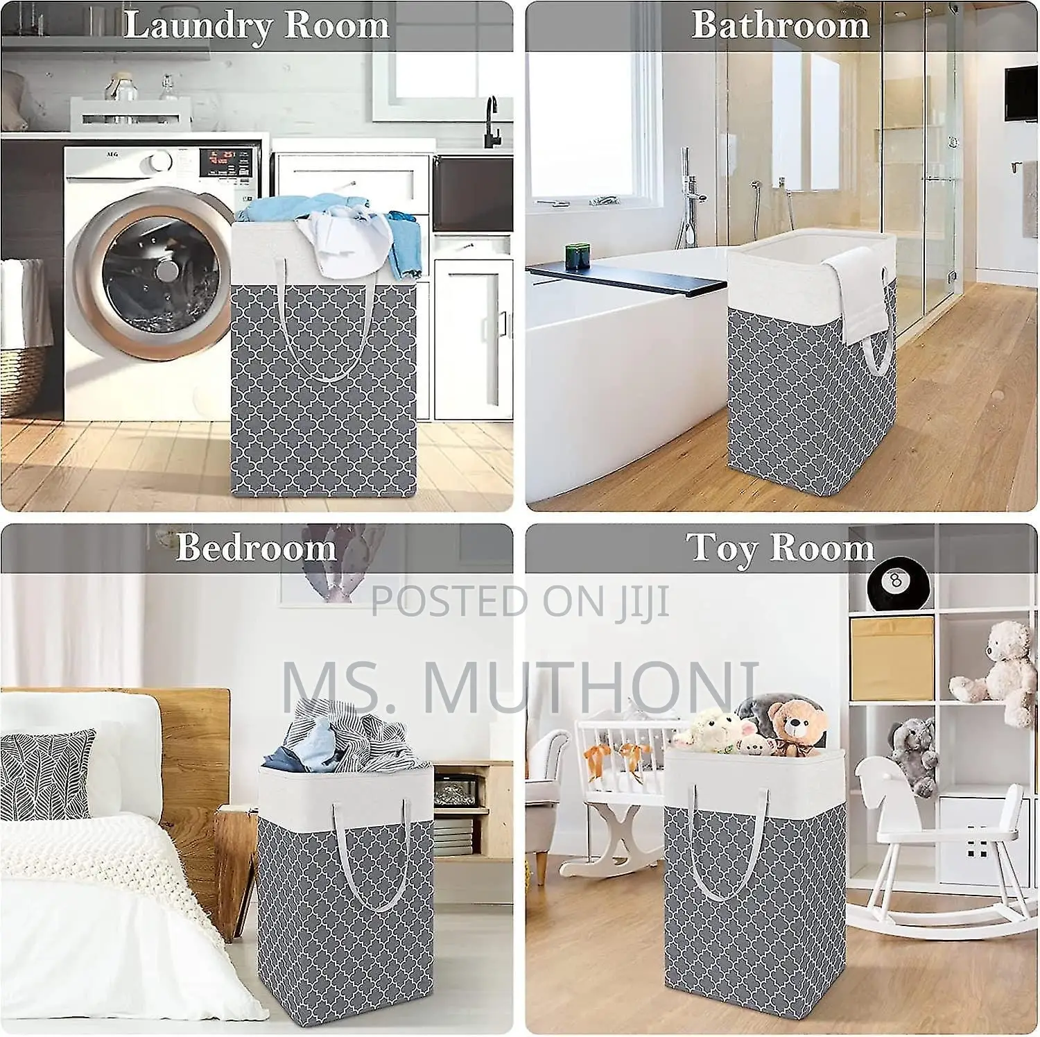*72L Framed Foldable Strong Canvas5 Laundry Basket