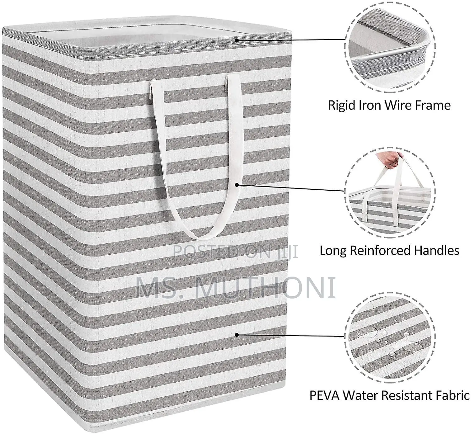 *72L Framed Foldable Strong Canvas5 Laundry Basket