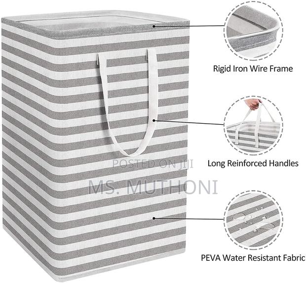 *72L Framed Foldable Strong Canvas5 Laundry Basket - thumbnail 3