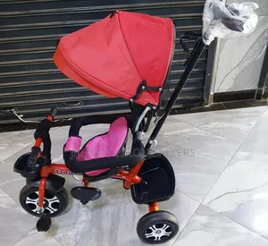 Push Tricycle With Canopy Red