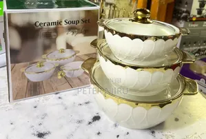 3 PCS Ceramic Chaffing Dish 3L 2.5 and 1L