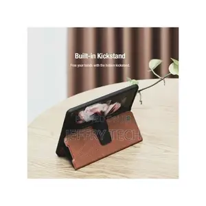 Leather Stand Case With Pen Slot for Samsung Z Fold 3