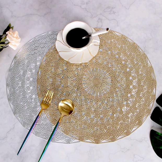 6pcs PVC Non-Woven Table Mats *Gold and Silver* - thumbnail 10