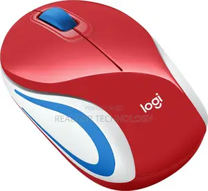 Logitech M187 Mini Wireless Mouse - Red - 910-002730