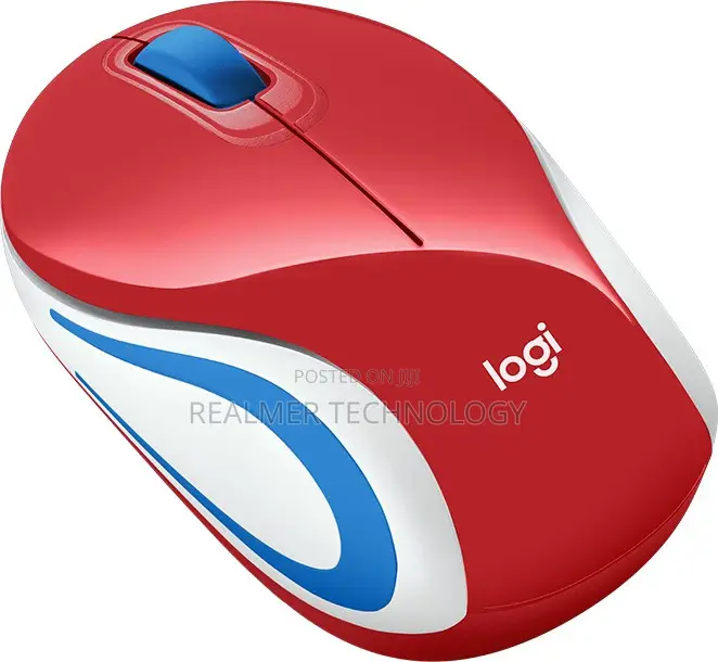 Logitech M187 Mini Wireless Mouse - Red - 910-002730