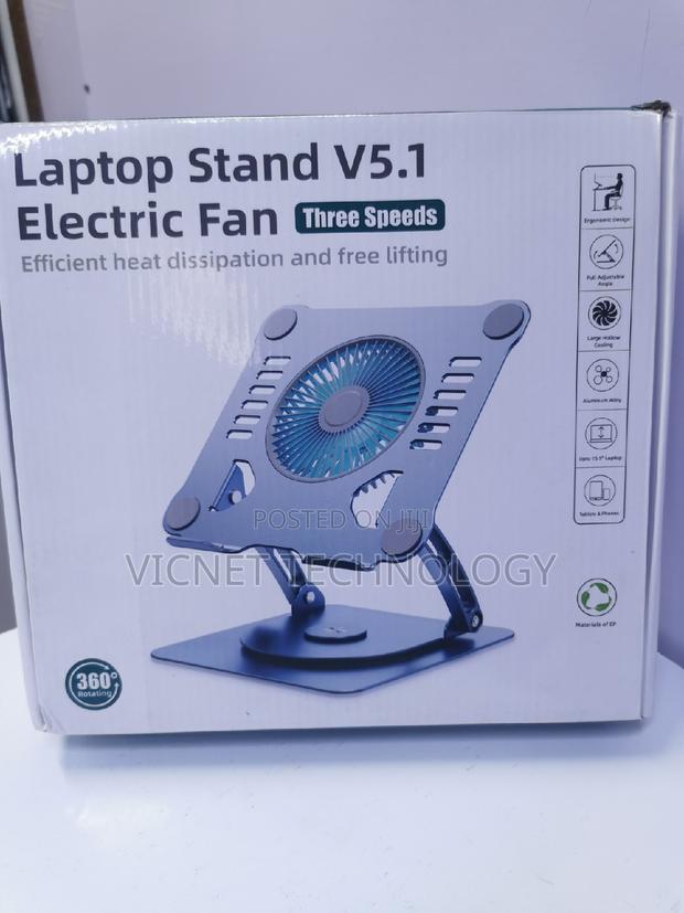 V5.1 Electric Fan Laptop Stand With 3 Speeds
