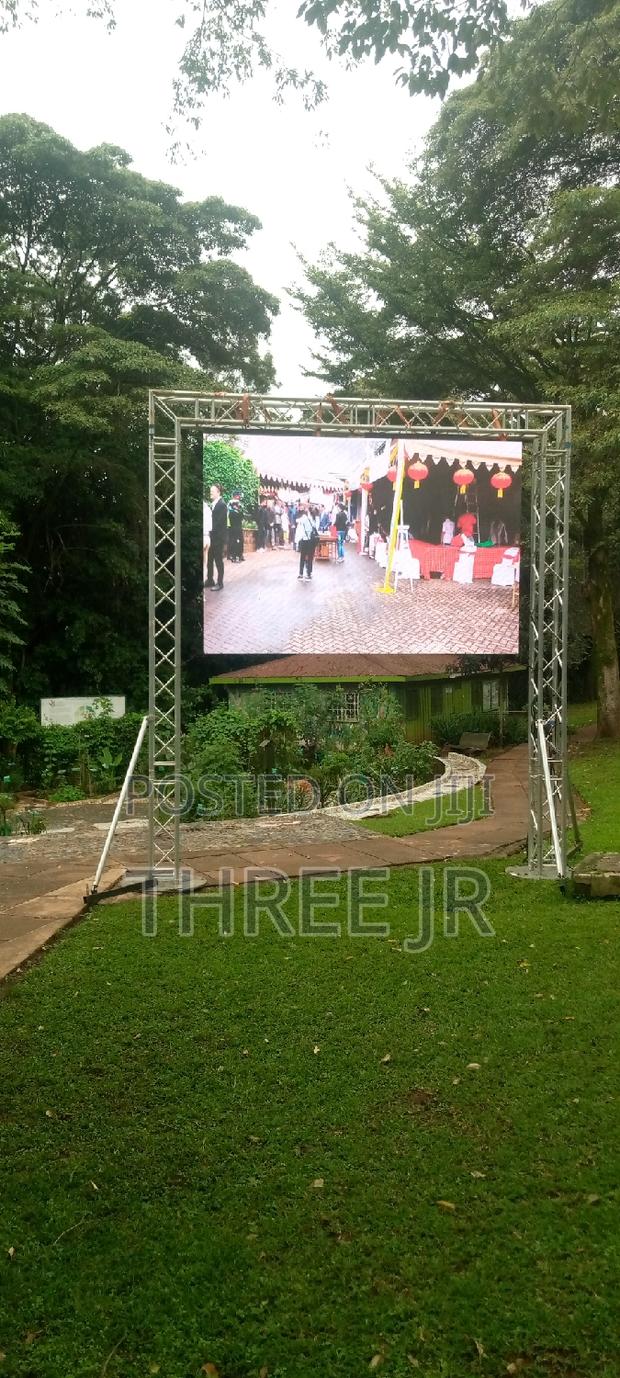 Led Panels on Goal Post Truss for Hire. Each Panel 0.5m