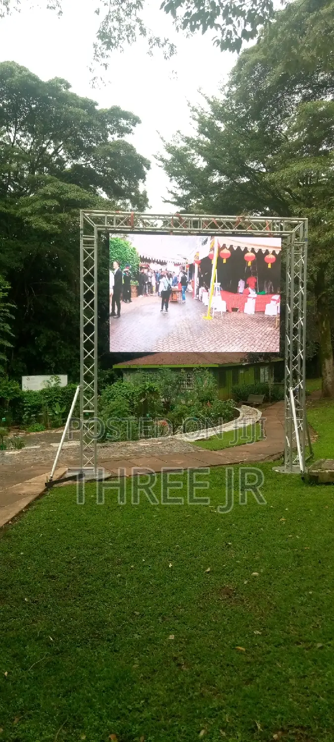 Led Panels on Goal Post Truss for Hire. Each Panel 0.5m