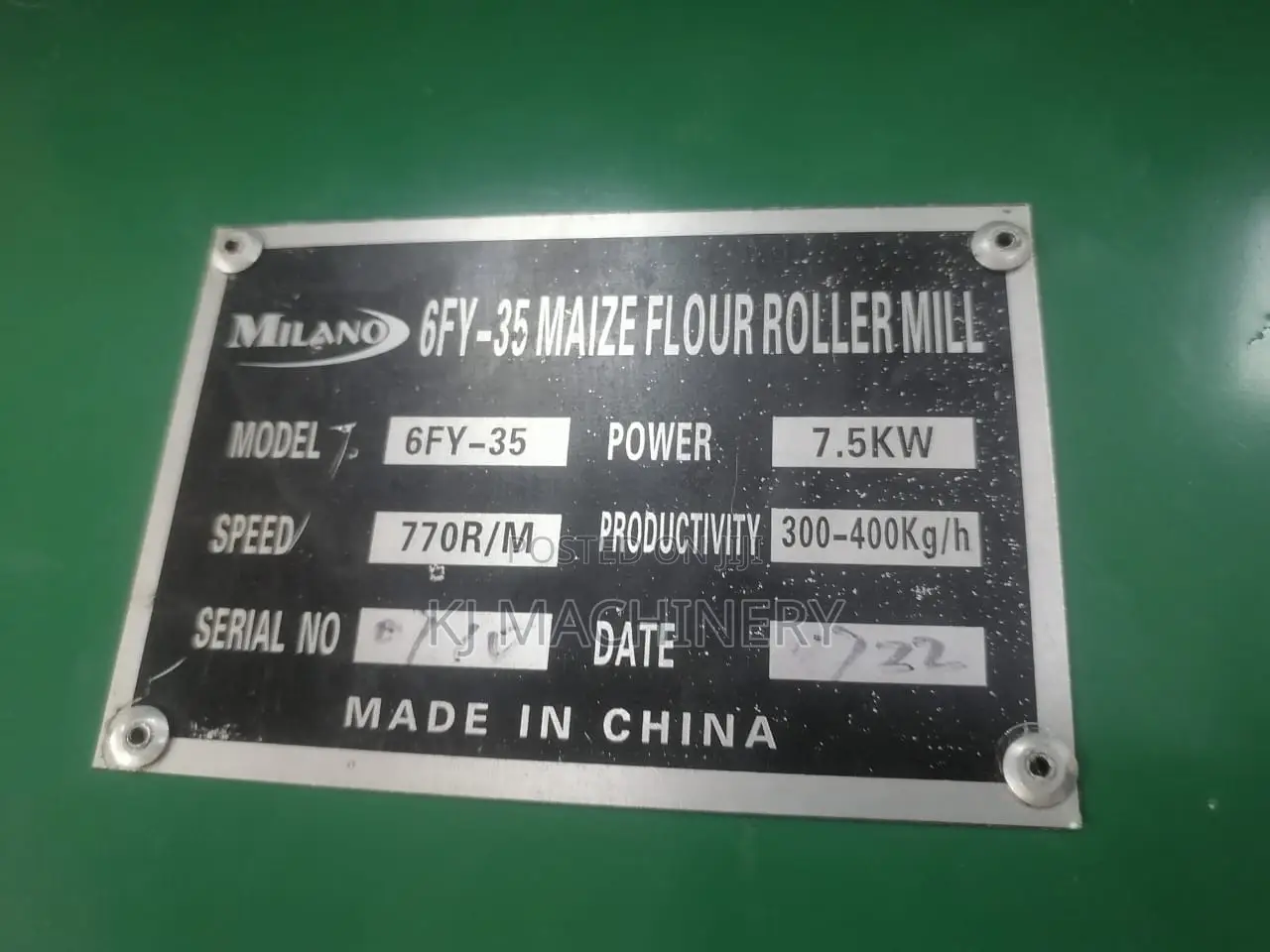 Roller Mill Complete With Motors and Crusher