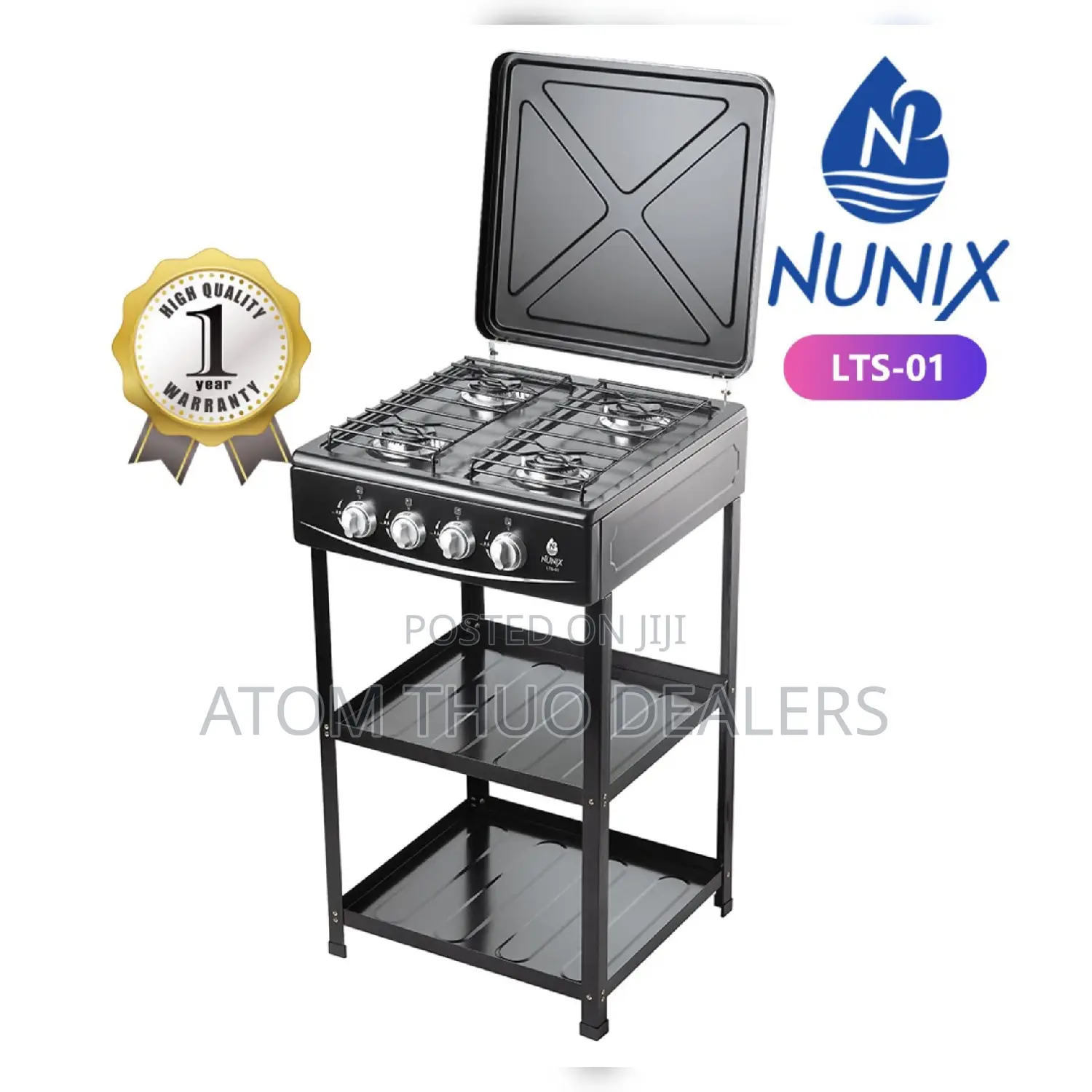 Nunix Full Gas Standing Cooker With Shelf