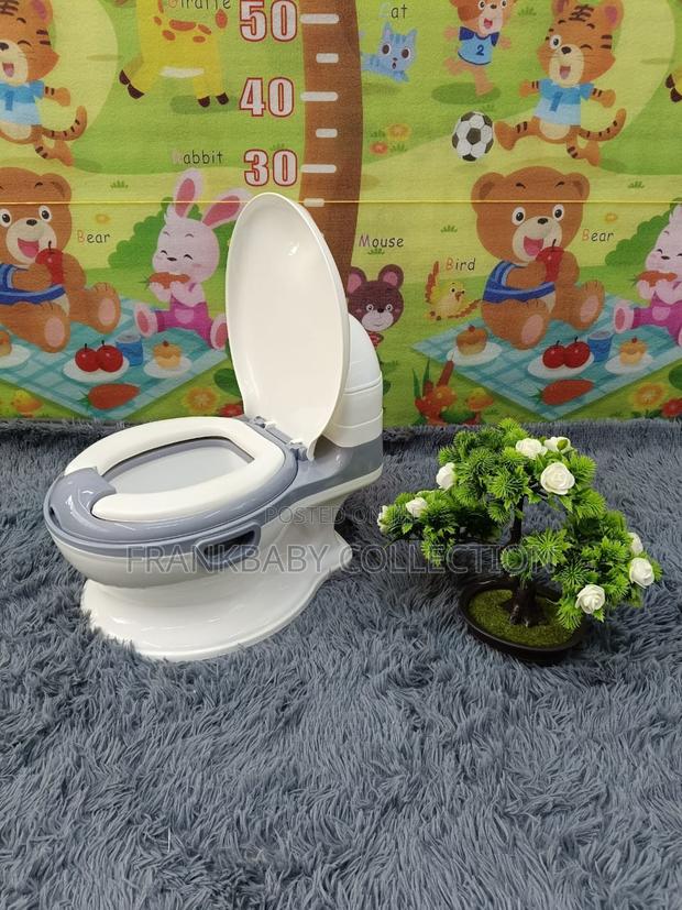Grey and White Baby Potty Training Seat - main view
