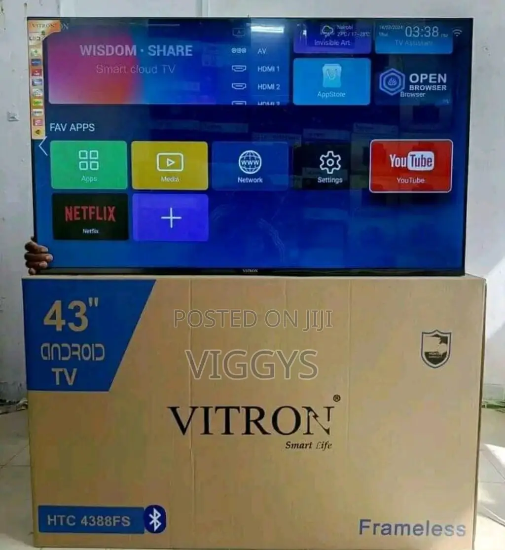Original Vitron 43 Inches Smart Android Frameless