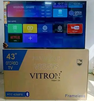 Original Vitron 43 Inches Smart Android Frameless
