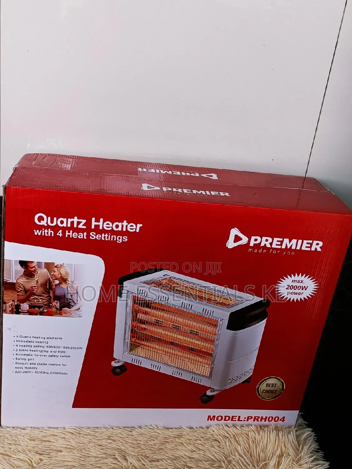Quartz Premier Room Heater With 4 Heat Setting