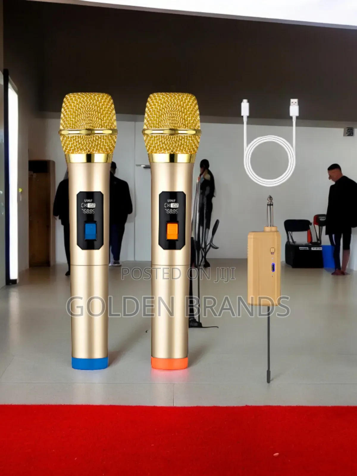 Dynamic 2pcs Wireless Microphone Handheld + Receiver