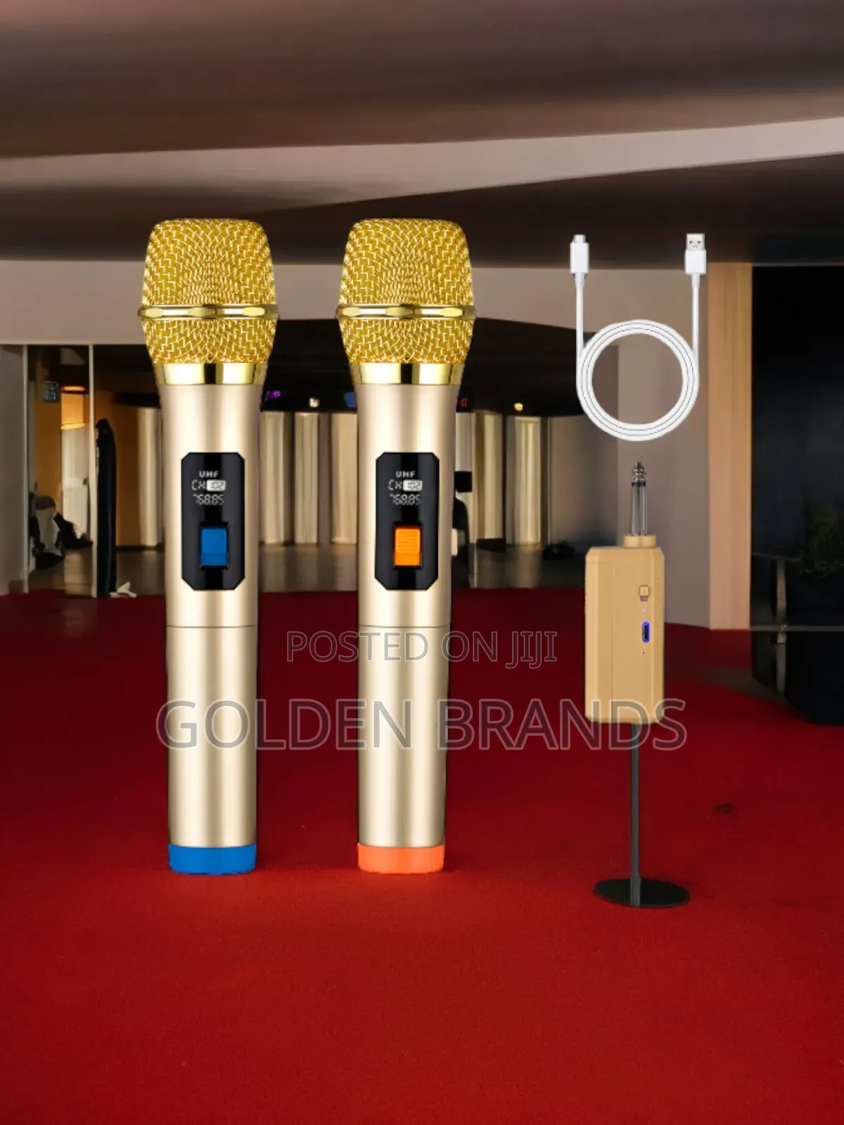 Powerful Wireless Microphone 2 PCS + Rechargeable Receiver
