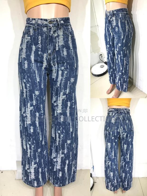 Ladies Printed Denim Trousers - thumbnail 2