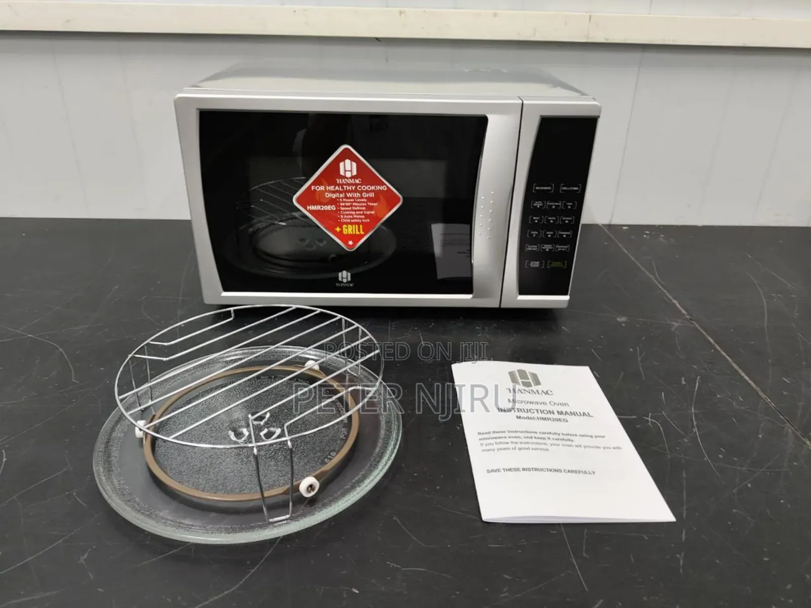 Digital Hanmac Microwave Silver Colour 20ltr +Grill:Offer P