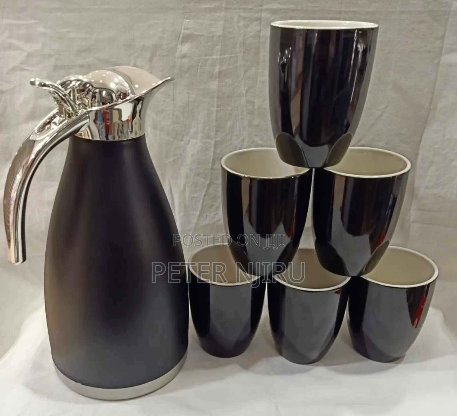 Black Flask Set Available