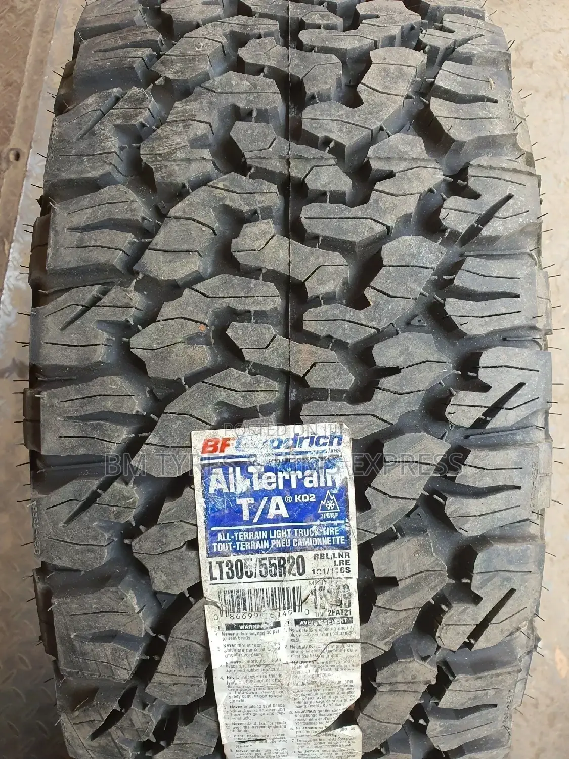 305 /55 R20 BF Goodrich