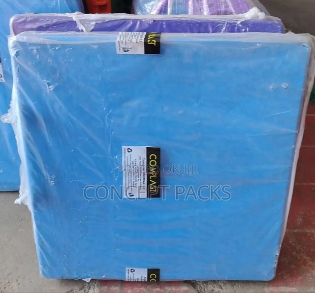 Complast Restaurant Square Table With Chrome Strong Legs. - main view