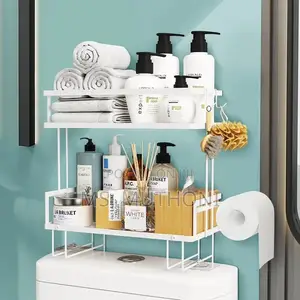 Double Layer Bathroom/ Toilet Racks With Tissue Holder*