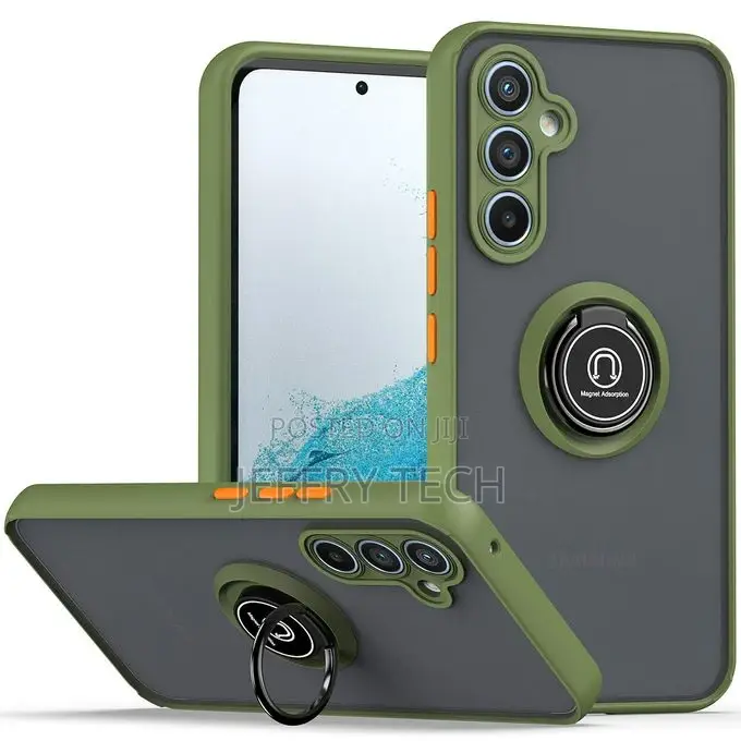 Galaxy A34 5G Case With Ring Holder Kickstand Matte Back Sof