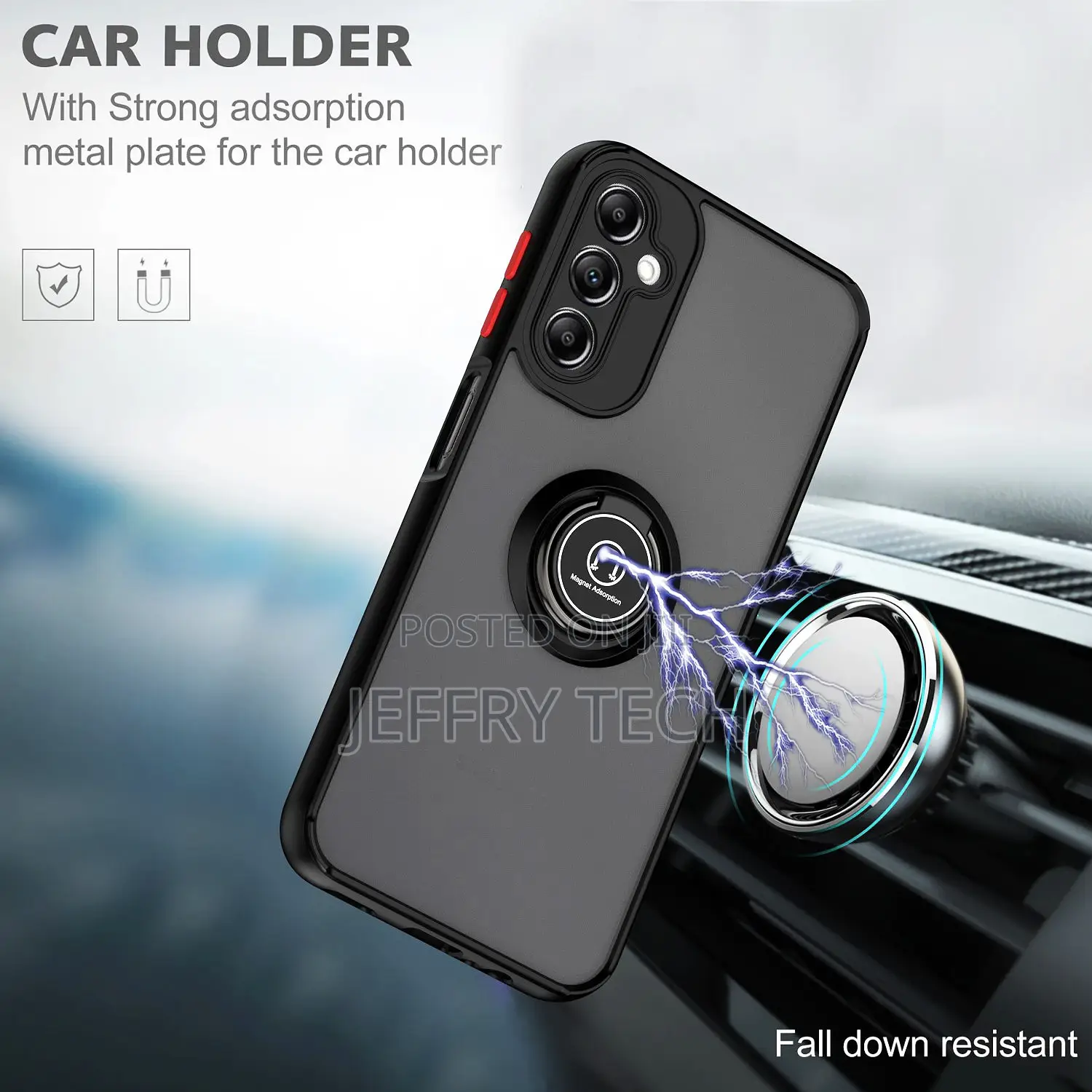 Galaxy A14 5G Case With Ring Holder Kickstand Matte Back Sof