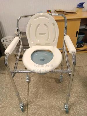Commode Chair With Casters or Wheels - thumbnail 2