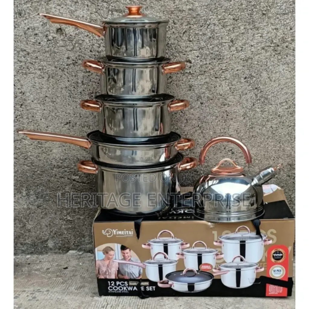 Cookware Set 12pcs Stainless Steel .