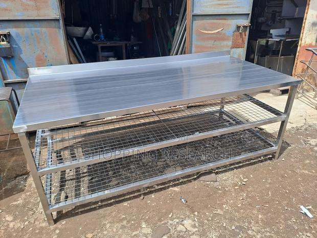 Stainless Steel Worktable With Cooling Racks for Bakery - main view