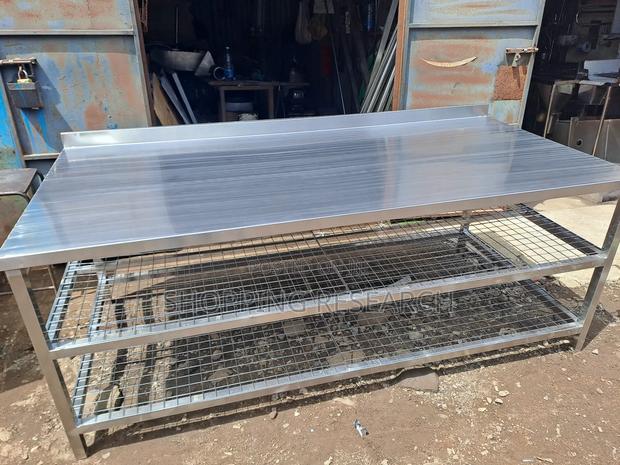 Stainless Steel Worktable With Cooling Racks for Bakery - thumbnail 3