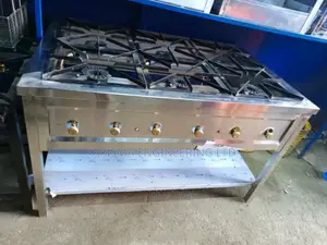 Stainless Steel Six Burner Gas Cooker