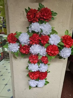 Burial Artificial Flowers a Set of 4