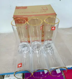 *Heavy Gold Rimmed Highball Glasses