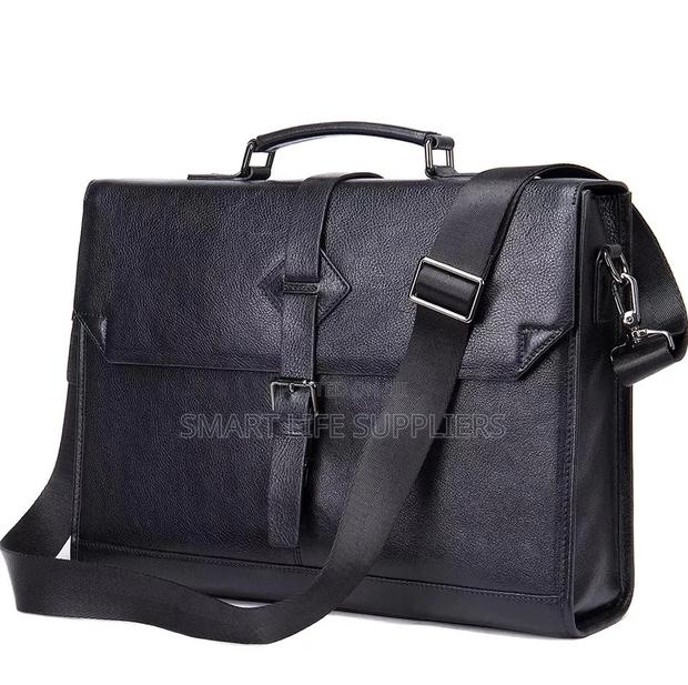 Natural Leather Business Office 14 Inch Laptop Briefcase - main view