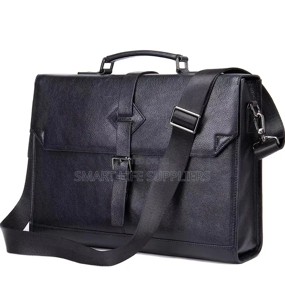 Natural Leather Business Office 14 Inch Laptop Briefcase