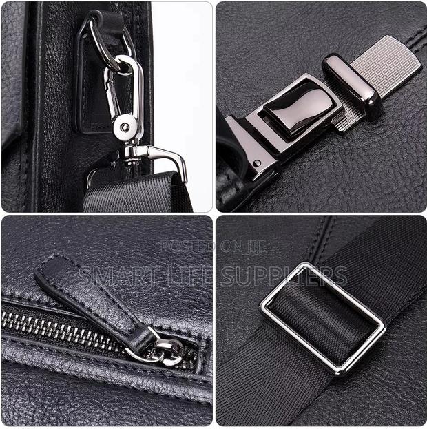Natural Leather Business Office 14 Inch Laptop Briefcase - thumbnail 4