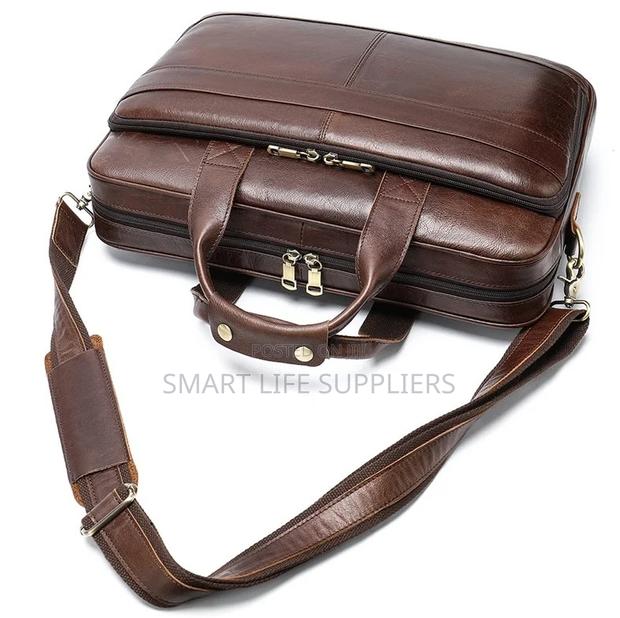 Leather Shoulder Coffee Brown Bag - thumbnail 6