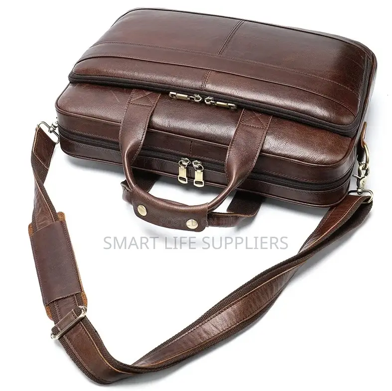 Leather Shoulder Coffee Brown Bag
