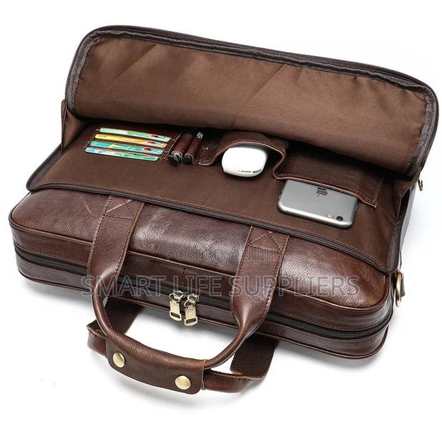 Leather Shoulder Coffee Brown Bag - thumbnail 7