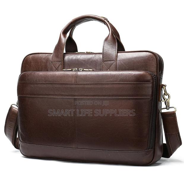 Leather Shoulder Coffee Brown Bag