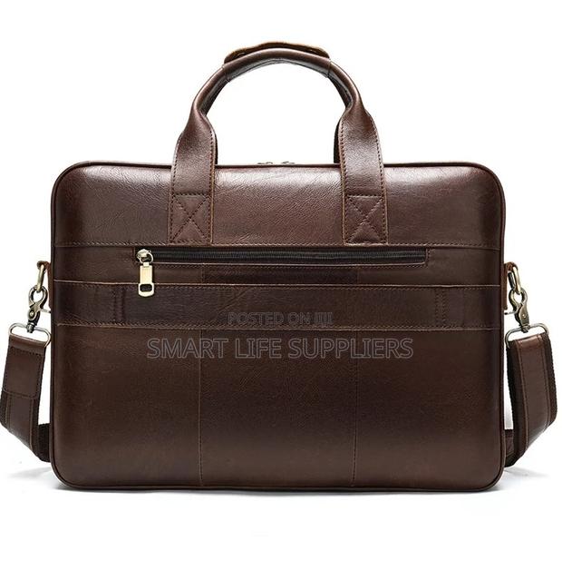Leather Shoulder Coffee Brown Bag - thumbnail 2