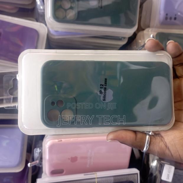 Green Silicone iPhone 12 Case - main view