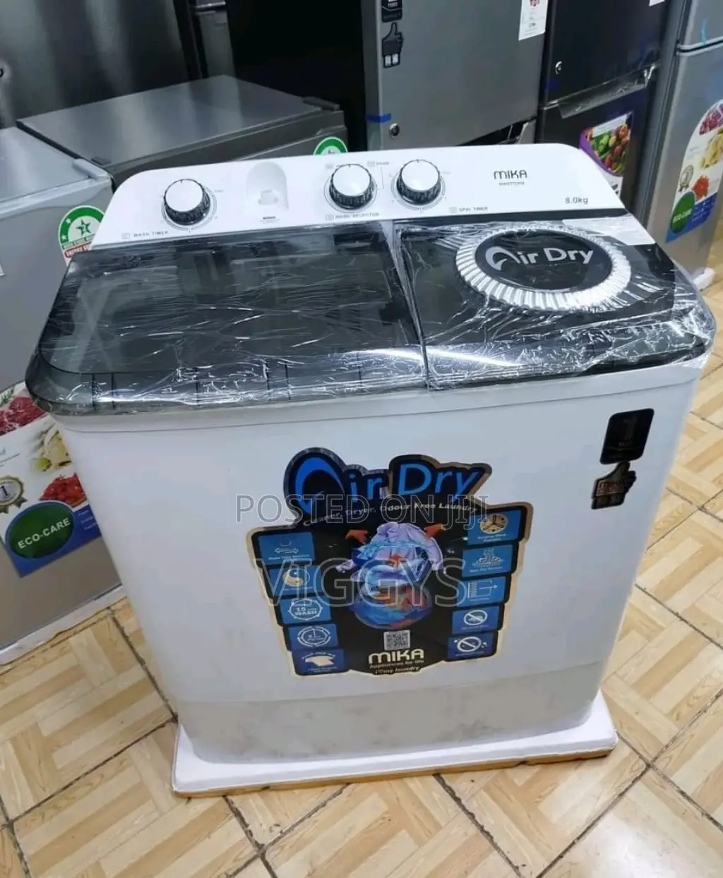 Good Quality Mika 8kg Twin Tub Washing Machine